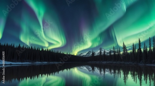 aurora lights background photo