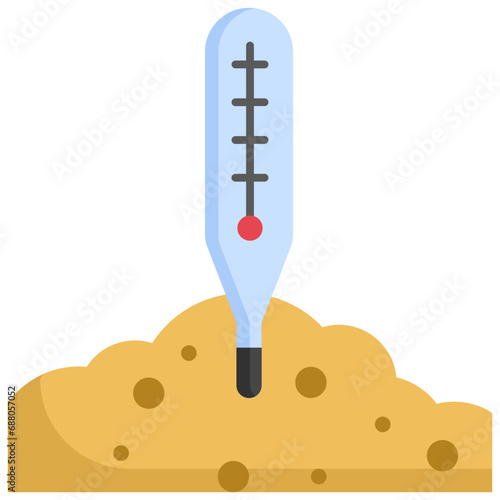 Soil moisture meter icon. Flat design. For presentation, graphic design, mobile application.