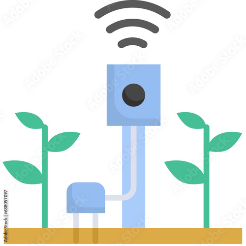 Soil meter signal icon. Flat design. For presentation, graphic design, mobile application.