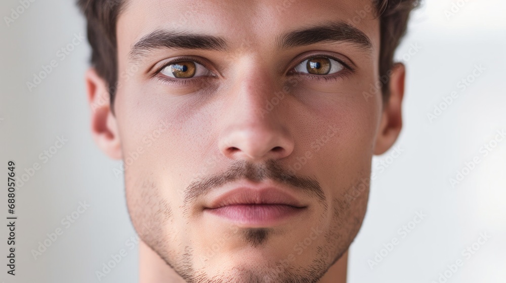 The camera zooms in, emphasizing the man's compelling stare. The camera zooms in, emphasizing the man's compelling stare.