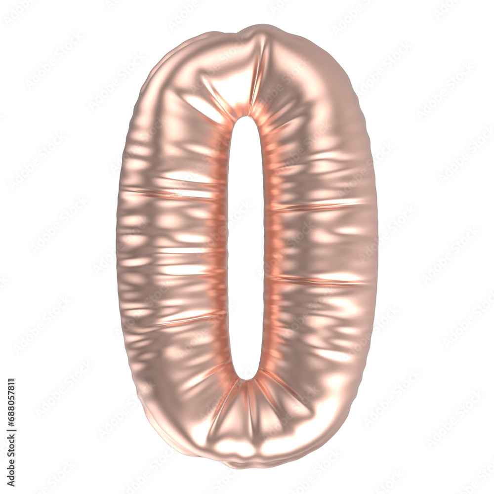 0 Number Balloon 3D Rendering 0 Number Balloon 3D Rendering