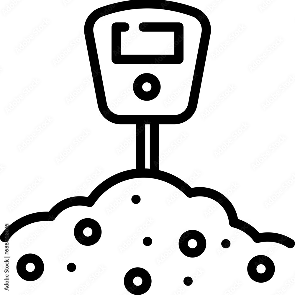 Soil meter icon. Outline design. For presentation, graphic design, mobile application. Soil meter icon. Outline design. For presentation, graphic design, mobile application.