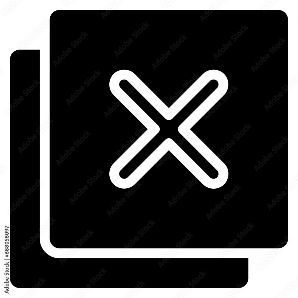 Obraz premium Delete Cross Sign Icon