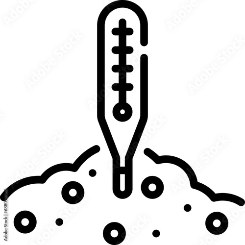 Soil moisture meter icon. Outline design. For presentation, graphic design, mobile application.