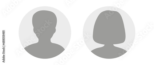 Vector flat illustration in grayscale. Avatar, user profile, person icon, profile picture. Suitable for social media profiles, icons, screensavers and as a template.