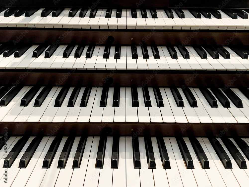 Fototapeta premium multi-level keyboard of an organ