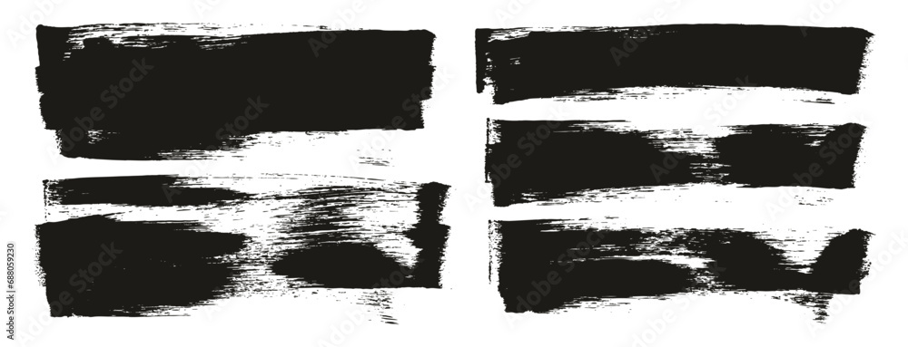 Hand Drawn Flat Sponge Regular Artist Brush Long Background Mix High Detail Abstract Vector Background Mix Set 