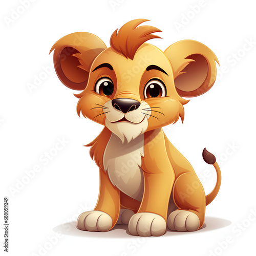 lion with a white background