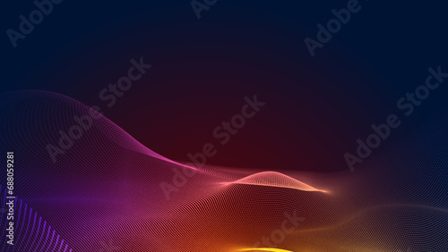 Wallpaper Mural Abstract dot red purple wave gradient texture technology background. Torontodigital.ca