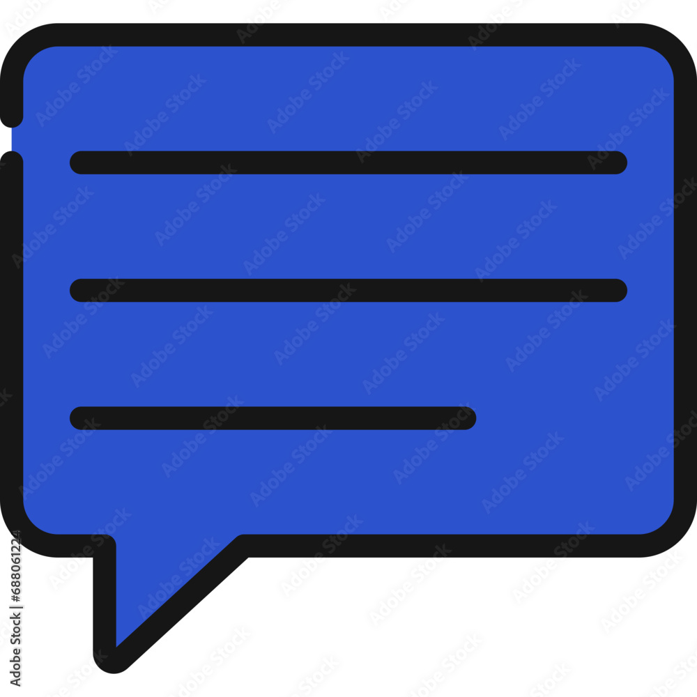 Rectangle Message Bubble Icon Rectangle Message Bubble Icon