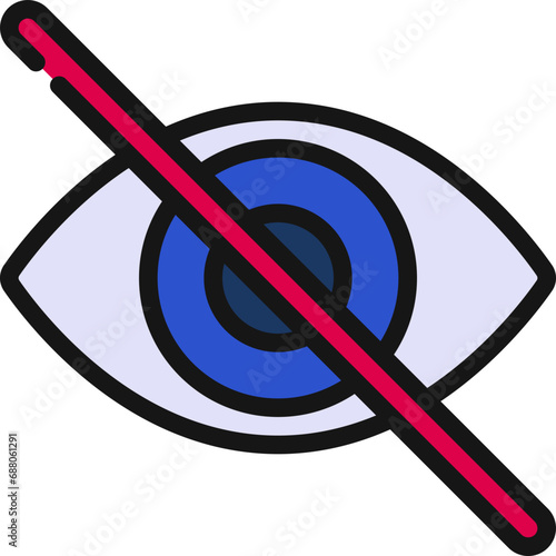 Hidden Private Eye Icon