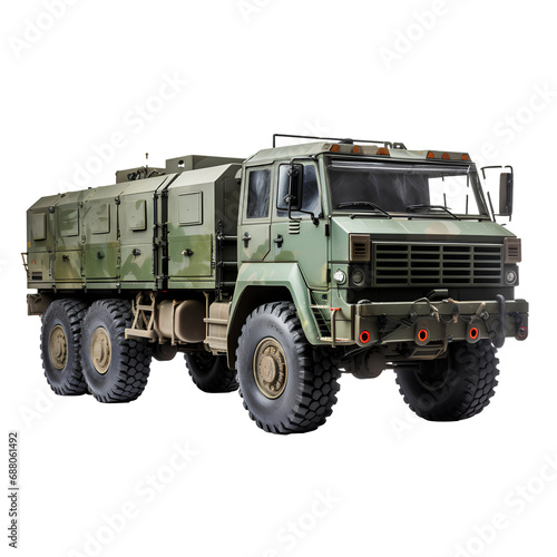military truck on the png transparent background, easy to decorate projects. © I LOVE PNG