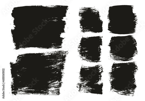 Hand Drawn Flat Paint Brush Thick Long & Short Background Mix High Detail Abstract Vector Background Mix Set 