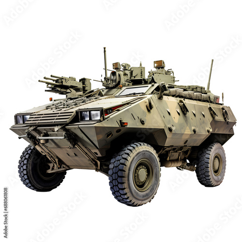 military truck on the png transparent background, easy to decorate projects.