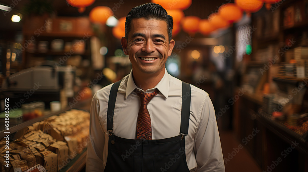 Fototapeta premium Diversity in Entrepreneurship: Small Business Owners Showcasing Products and Services