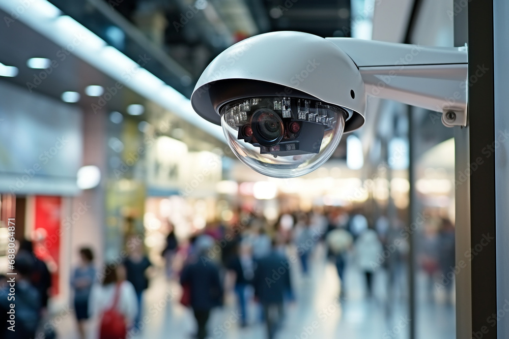 Surveillance cameras, which are crime prevention equipment installed in shopping malls Surveillance cameras, which are crime prevention equipment installed in shopping malls