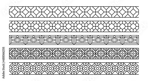 ornamental shapes border set collection