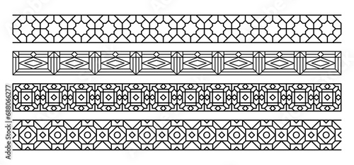 ornamental shapes border set collection
