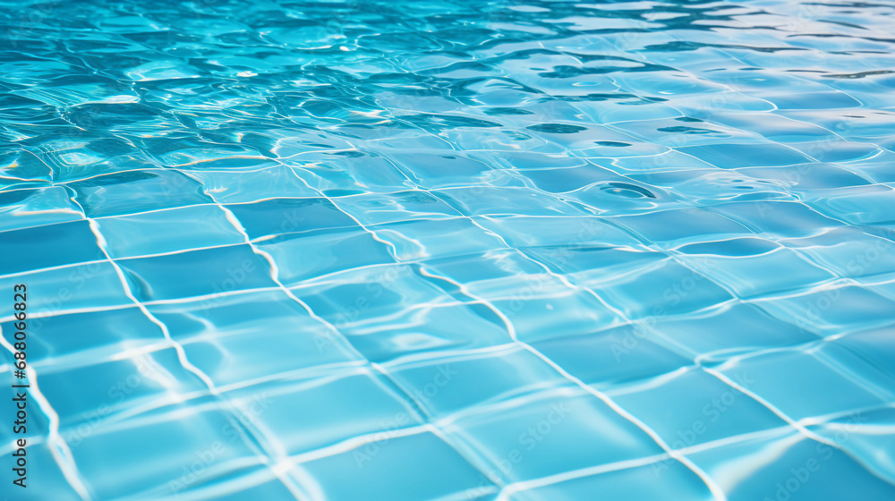 Texture and Serenity: Close-Up of a Swimming Pool's Single-Color Textured Surface, Embodying Calm