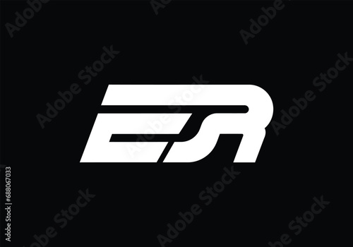 Initial monogram letter ER logo Design vector Template. ER Letter Logo Design. 