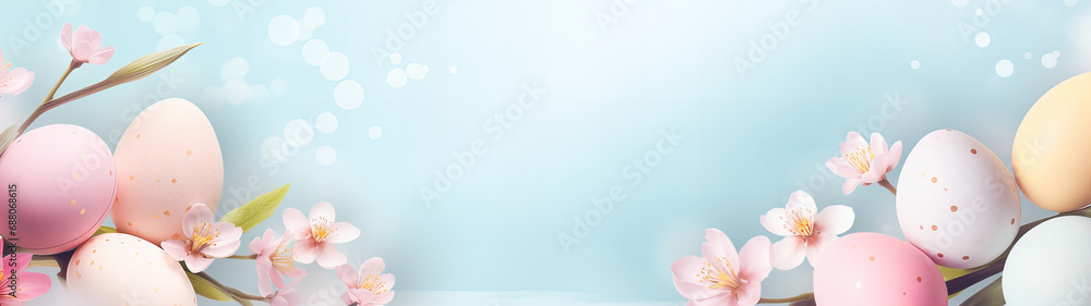 A pink flowers on a blue background