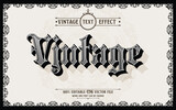 Old style retro editable 3d vintage illustrator vector text effect