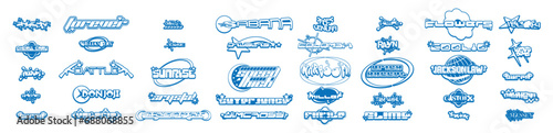 Name Logo Y2k style, streetwear, Futuristic, Cyber y2k, Retro Futurist, Graphic Geometric, Technology, Star
