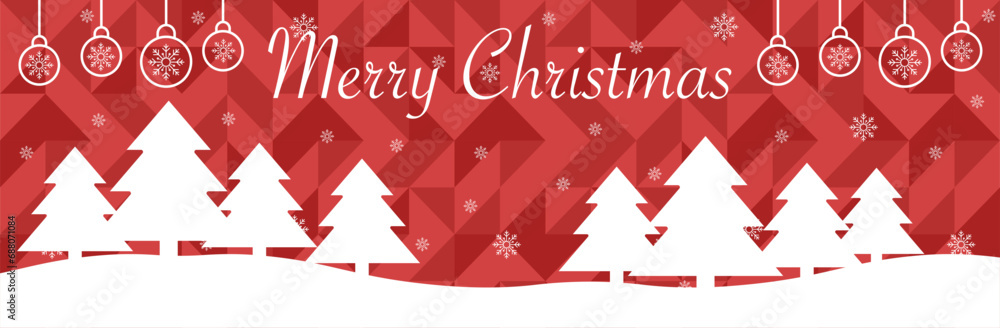 Christmas universal art templates. Merry Christmas and Happy Holidays Christmas card on a red background.