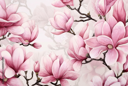 Blossoming flowering nature magnolia beauty background tree background floral spring plant pink blooming