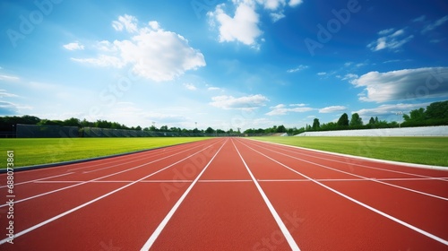 The track in the sports field