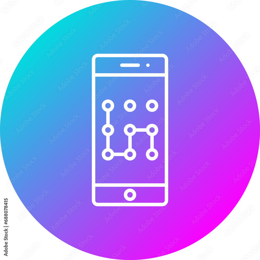 Mobile Pattern Lock Icon Mobile Pattern Lock Icon