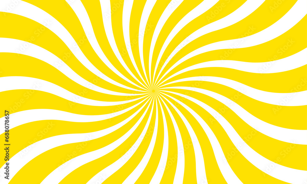 Vortex burst. Sunray yellow background. Sunburst retro vector with copyspace. Twist style. Vortex burst. Sunray yellow background. Sunburst retro vector with copyspace. Twist style.