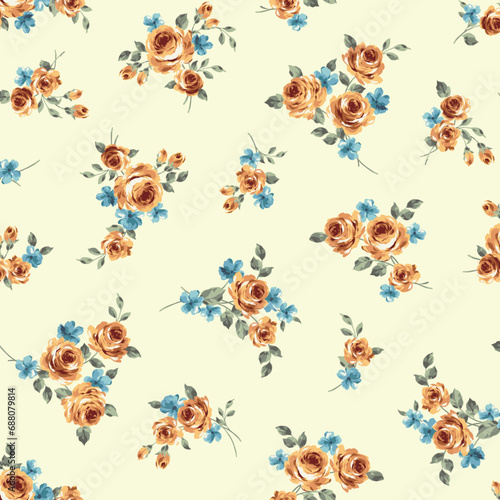 Beautiful rose pattern perfect for textile design 
