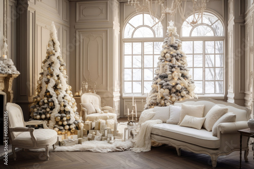 Decorated Christmas living room © Venka