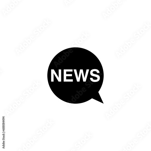 News bubble icon isolated on transparent background photo