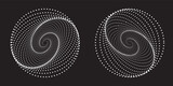 spiral circle sound wave vector logo concept background vector dots 