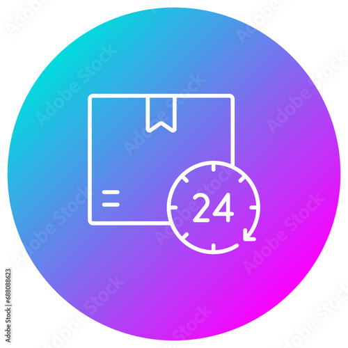 Free Download 24 Hours Delivery Icon - GFXLoad
