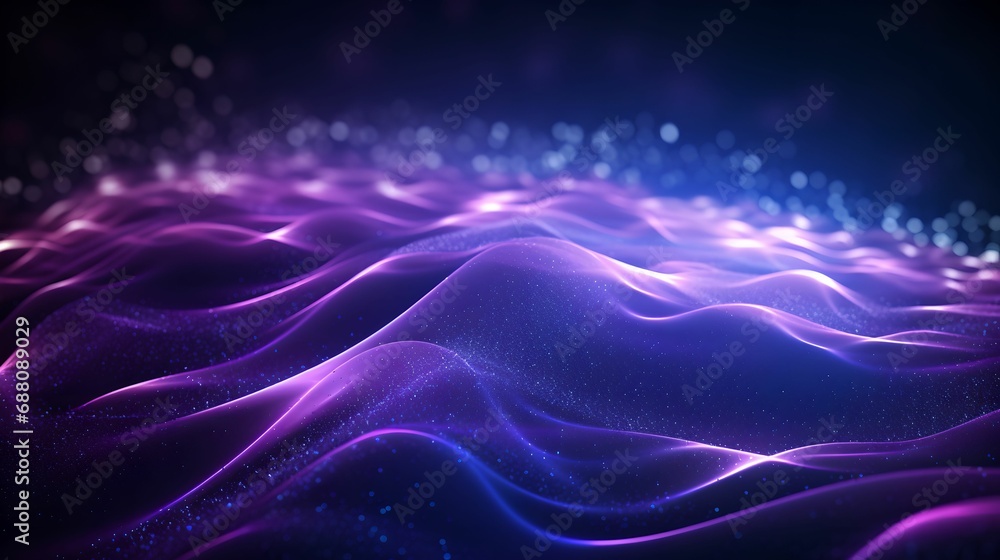 Dynamic Purple Particle Waves with Shining Dots, Digital Composition, Purple Particles, Wave Patterns, Futuristic Dynamic Purple Particle Waves with Shining Dots, Digital Composition, Purple Particles, Wave Patterns, Futuristic