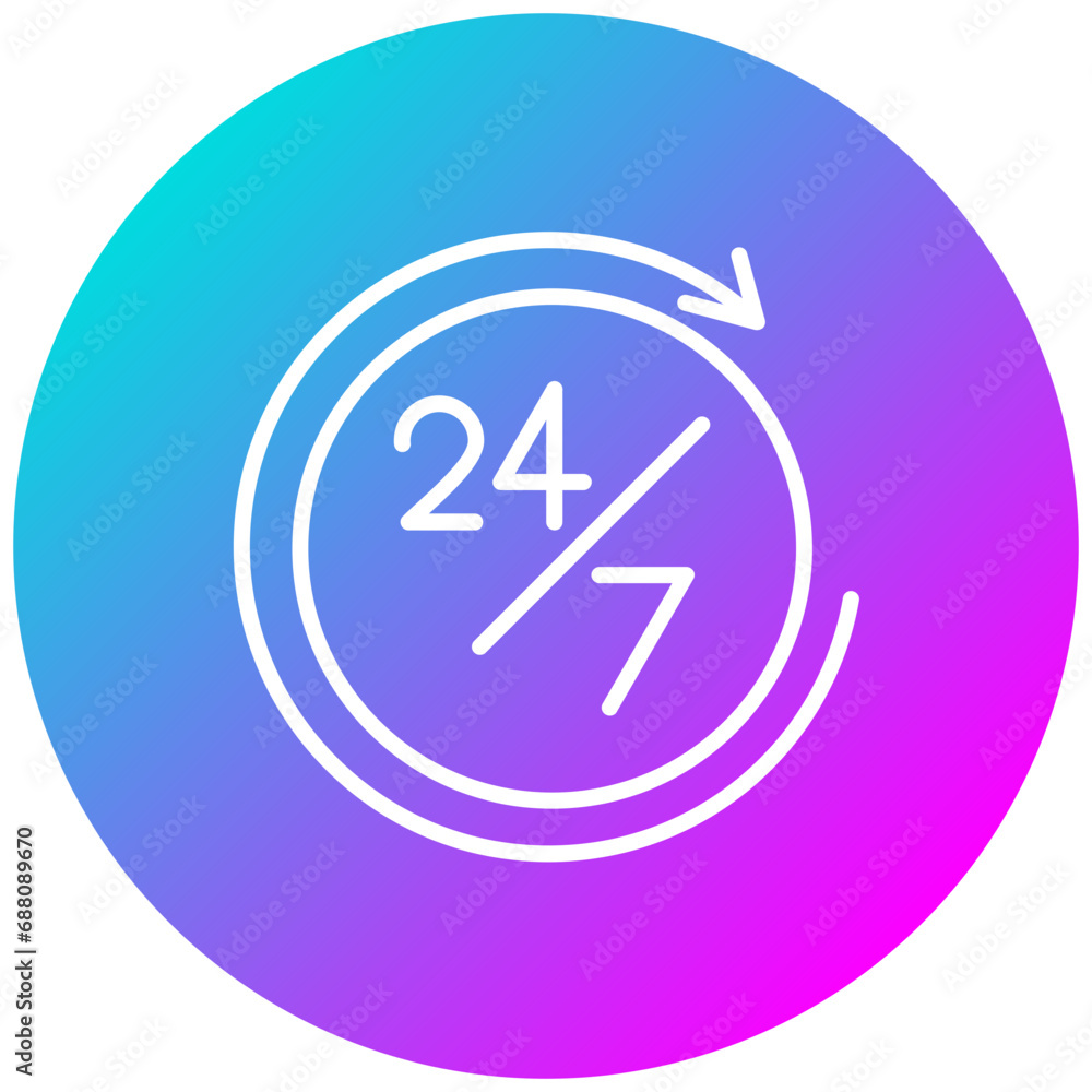 24 Hours Icon 24 Hours Icon