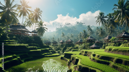 Bali rice terraces landscape 