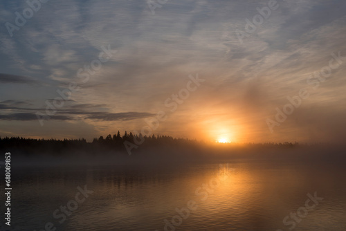 Sonnenaufgang am Pite  lven in Schweden