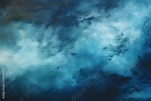 contrasting and vibrant abstract blue background with abstract lighting on  textured canvas with color gradient