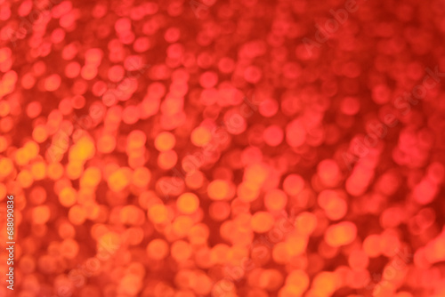 Beautiful orang, yellow, Christmas background, with bokeh. Concept design. Blurred background.