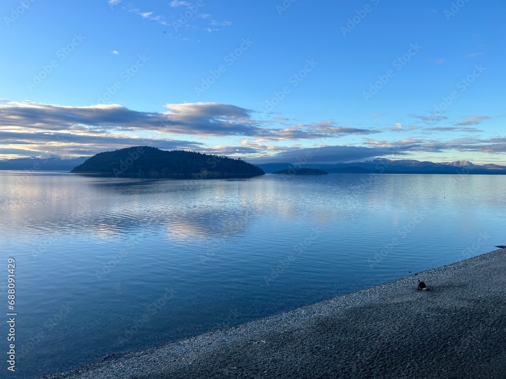 Beyond City Limits: Sunset Hues on Nahuel Huapi, Bariloche