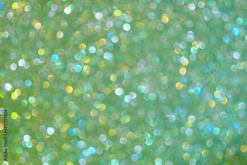 Beautiful green, festive .Christmas background, with bokeh. Concept design. Blurred background.