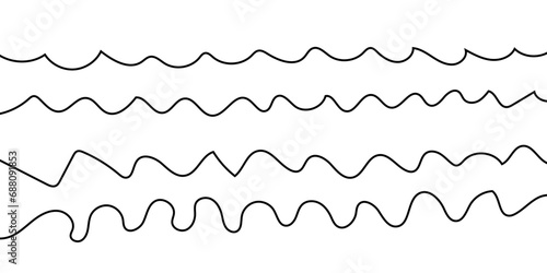 Abstract wave background. waves line set. waves collection vector.
