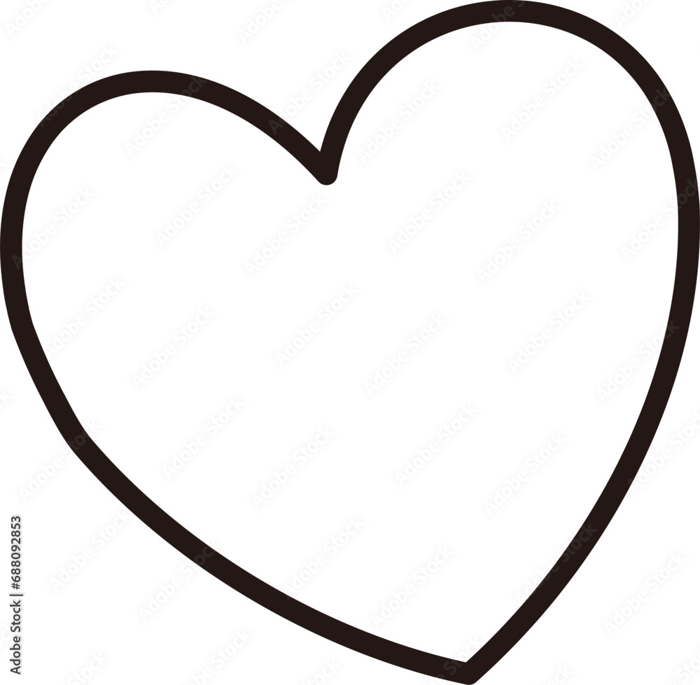 Cute Valentine heart outline