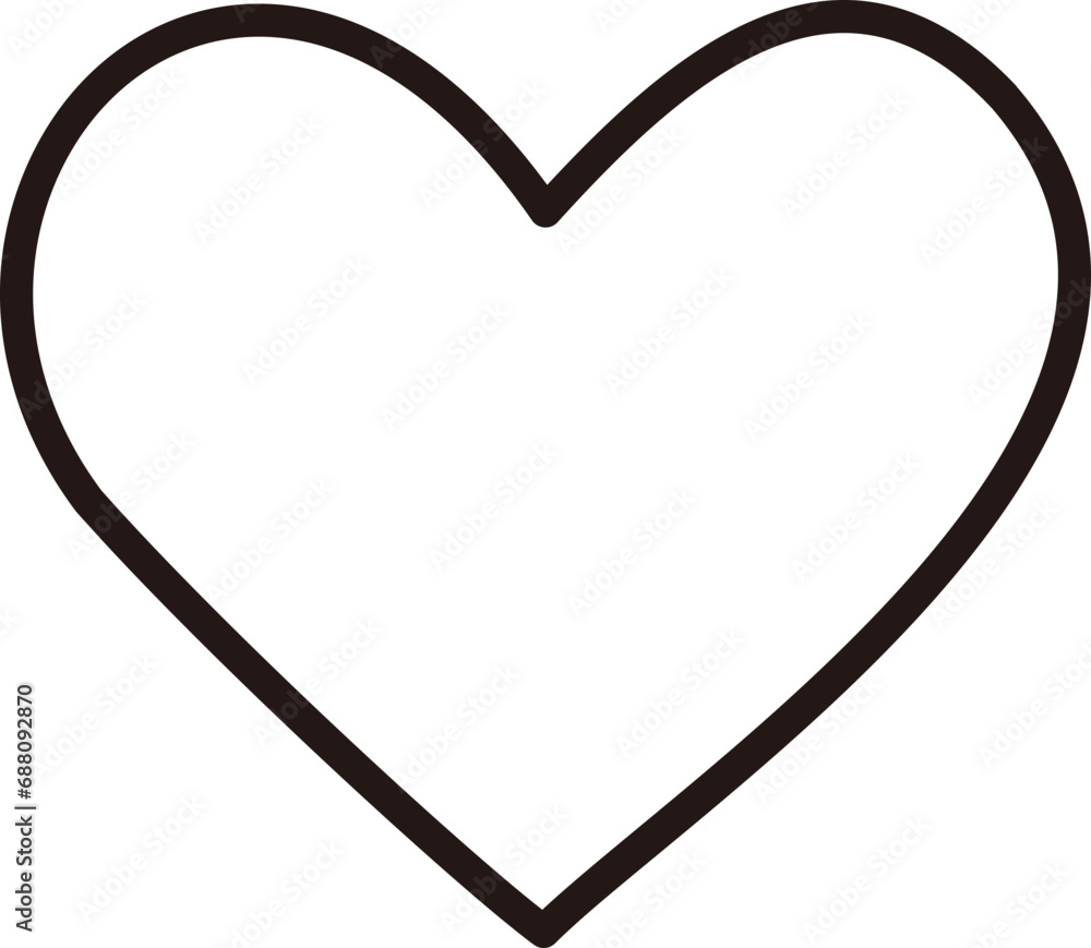 Cute Valentine heart outline Cute Valentine heart outline