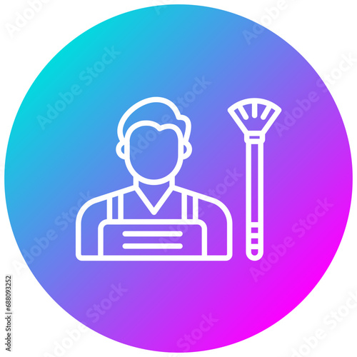 Cleaning Man Icon