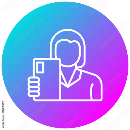 Woman Taking Selfie Icon